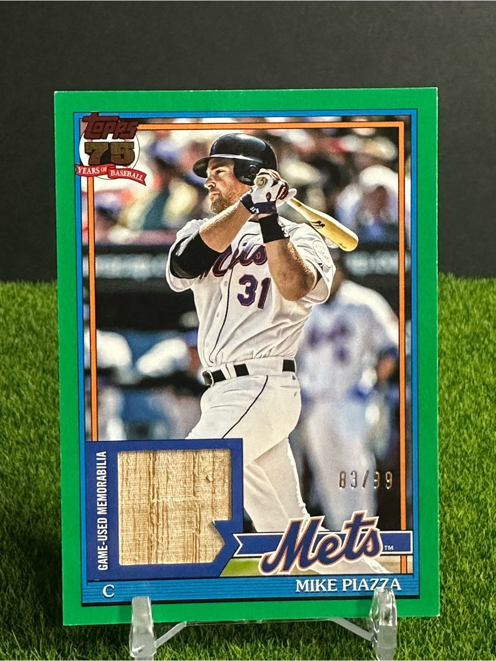 2026 Topps Series 1 - 1991 Topps Baseball Relics Mike Piazza #91R-MP Green /99